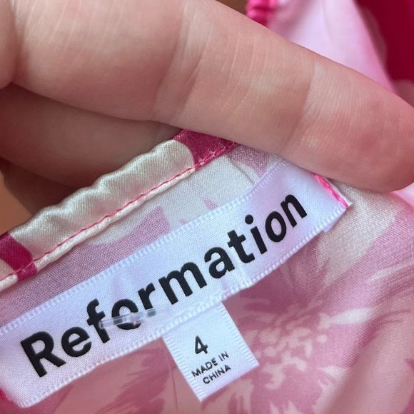 Reformation Antoni Silk Dress - Hothouse size 4 NWT - Picture 7 of 8